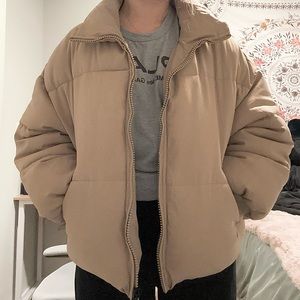 Khaki Puffer Jacket